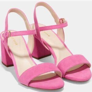 Cole Haan Josie Block Heels in Light Fuschia Pink Sandals